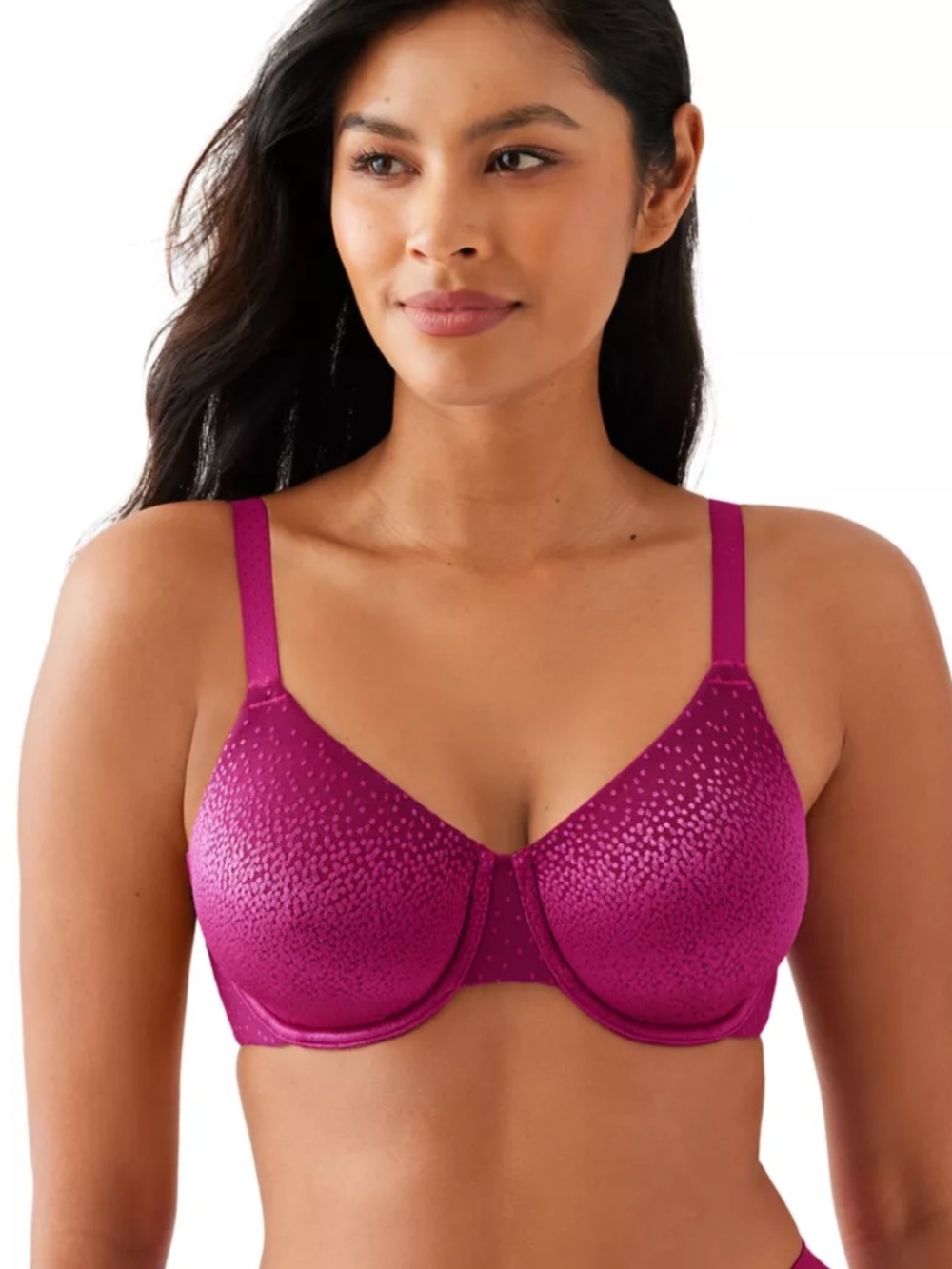 Wacoal Back Appeal Smoothing Underwire Bra Style 855303 Magenta Size 42DD